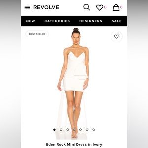 Eden Rock Mini Dress in Ivory - Katie May, Size S.  It retails for $475